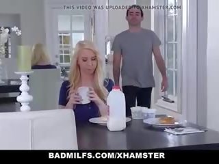 Badmilfs - Blonde Teen Catches Her Stepmom and Boyfriend