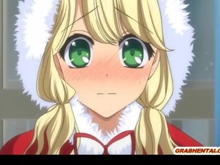 Rinnakas anime santa raske poking ja creampie