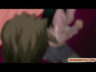 ボインの エロアニメ 忍者 ハード groupfucking と フェイシャル cumshoting