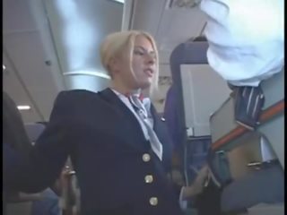Riley Evans American Stewardess Hot Handjob