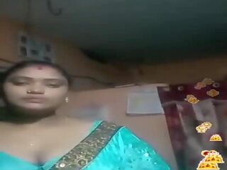 Tamil Indian BBW Blue Silky Blouse Live, sex video 02