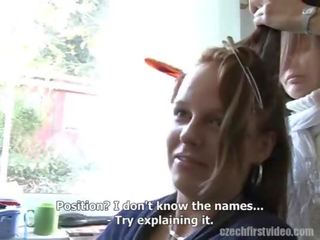 捷克语 第一 视频 - 巨乳 褐发女郎 monika 将 是 一 色情明星