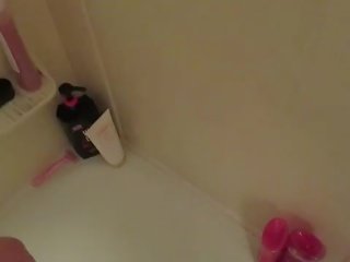 Couple peeing on each other in Shower.MOV