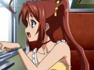 Redhead anime maliit makakakuha ng puke taken sa pamamagitan ng puwersa sa tren