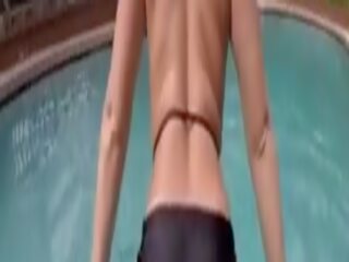 Justin sane 他媽的 色情明星 bailey 布魯克 在 該 pool&period; 他 填充 她的 的陰戶 同 smashing 附帶 和 讓 它 drip 出 在 該 水