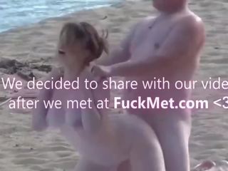 Hard Fuck on the Beach with Busty Teen