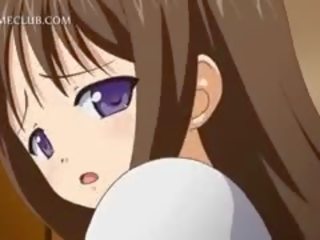 Törékeny anime tini jelentkeznek punci bevágta -től mögött