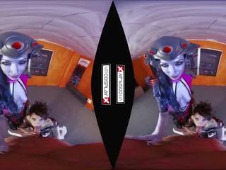 Vr コスプレ x 服を着た女性裸の男性 三人組 ととも​​に widowmaker と tracer vr x 定格の クリップ ポルノの movs