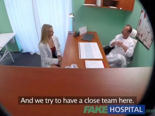 FakeHospital New nurse takes double cumshot from Horny therapist xxx clip clips