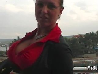 Busty enchantress Kora Kryk Naked on Public in Croatia: HD xxx movie 23