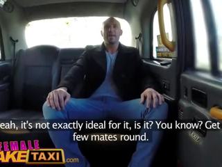 Female Fake Taxi Ozzie tourist cums in busty blondes mouth shortly after taxi fuck
