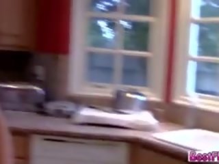 Horny Babes On A Hardcore Kitchen Sex