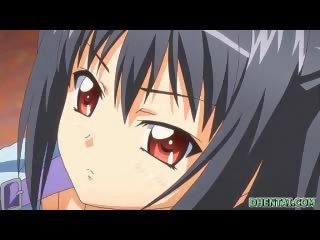 Cute hentai girl with bigboobs gets licked her wet