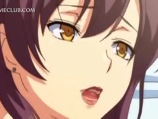 Tenårings 3d anime jente slåssing løpet en stor aksel