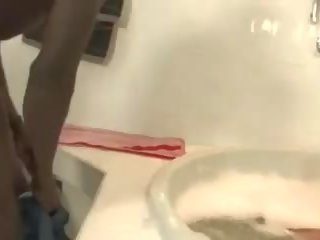 Hairy Blonde perfected in Bathroom, Free xxx clip a4