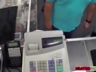 American Blondie Gets Pounded Hardcore In The Pawnshop