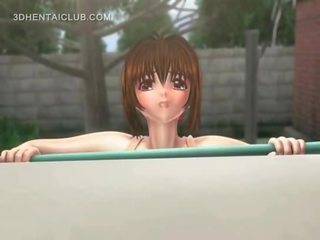 Hentai hottie cumming lauke apie as žemės