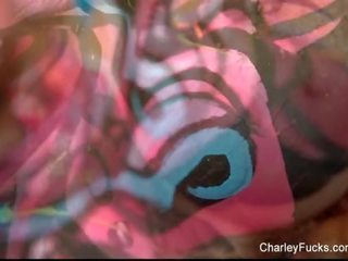 Body paint tease with the pretty Charley Chase dirty clip vids