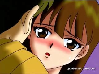 Tenåring anime søta blir munn knullet i nærbilde