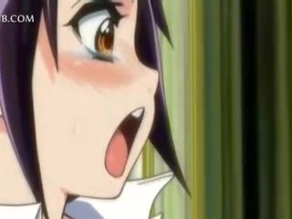 Uzbudinātas anime maziņš tvaika noplūde un jāšanās gigants dzimumloceklis